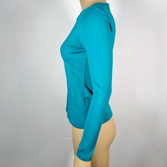 Worth Women’s NWT Size P Nylon Blend Long Sleeve Top in Mallard - Picture 2 of 7